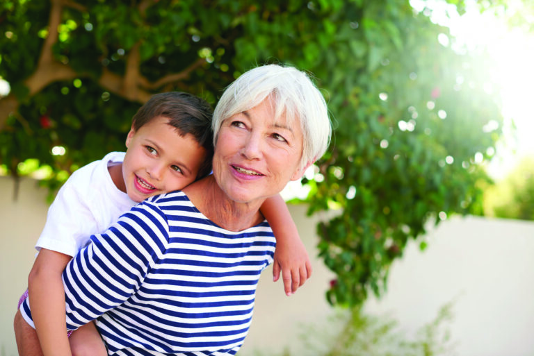 Diane bonding with her grandson